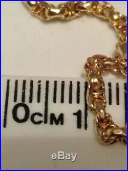 Stunning Victorian 9ct Gold Muff Chain Necklace Fancy Link