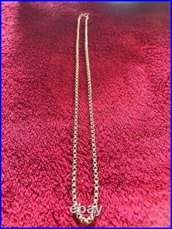 Stunning Victorian hm Solid 9ct Gold Round Link Belcher Guard Chain 18 In