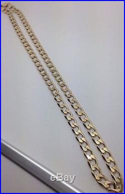 Stunning solid 9ct Gold Curb Chain Length 23.5inch 30.2g Uk Hallmark RRP £1350