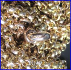 Suberb Rare 9 ct Yellow Gold double strand Muff / Guard Chain