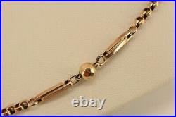 Super Condition 9ct Rose Gold Victorian Orb Ball Chain Necklace 18 NICE1