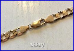 Super Quality Gents Very Heavy Solid 9CT Gold Open Curb Necklace Chain 20 inch