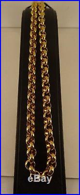 Superb 9ct Gold 18 Wide BELCHER Chain Necklace Hm 23.5gr 8mm link RRP£1200cx262