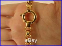 Superb 9ct Gold 18 Wide BELCHER Chain Necklace Hm 23.5gr 8mm link RRP£1200cx262