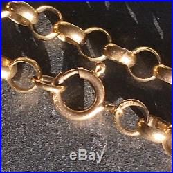 Superb 9ct Solid Yellow Gold BELCHER LINK Chain 4mm Necklace 16.06g 18 1/2