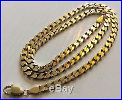 Superb Gents Full Hallmarked Very Heavy Solid 9ct Gold Neck Chain 21 Inch