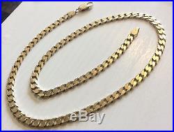 Superb Gents Full Hallmarked Very Heavy Solid 9ct Gold Neck Chain 21 Inch
