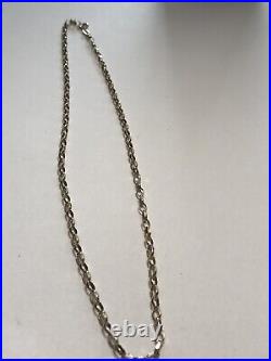Superb Italian solid 9ct Gold London Hallmarked 18in Faceted Link Belcher Chain