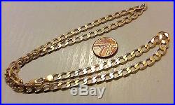 Superb Men's Full Hallmarked Heavy Solid 9ct Gold Neck Chain 22 Inch