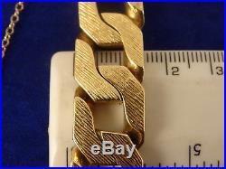 Superb Patterned HEAVY 9ct Gold CURB CHAIN BRACELET 83gr Hm 15mm RRP£4150 cx248
