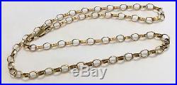 Superb Quality Full Hallmarked Vintage 9Ct Gold Belcher Chain 20 Inch Must See