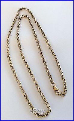 Superb Quality (Heavy Circular Link) Hallmarked Vintage 9Ct Gold Neck Chain