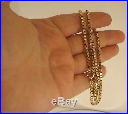 Superb Sparkling Solid 9ct Gold 18 BOX Chain Necklace 18gr 3mm cx718 RRP £915