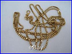 Superb Victorian 9ct Gold Guard Chain 19.5 grams & 54 Inches Long