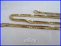 Superb Victorian 9ct Gold Guard Chain 19.5 grams & 54 Inches Long