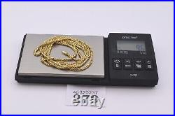 THREE FEET LONG 36 DIAMOND CUT 9ct GOLD FOXTAIL CHAIN NECKLACE UK 375 HMKD 9.6g