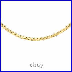 TJC 9ct Gold Box Belcher Chain Necklace Size 18 Inches Solid Plain Jewellery