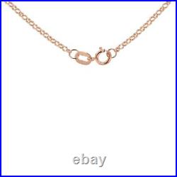 TJC 9ct Rose Gold Round Belcher Chain for Unisex Size 16 Inches