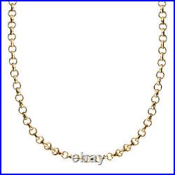 TJC 9ct Yellow Gold Belcher Chain Size 18 Inches with Clasp Map Metal Wt. 0.9 Gms