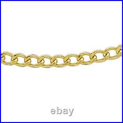 TJC 9ct Yellow Gold Curb Chain for Unisex Size 16 Inches Metal Wt. 1.2 Gms