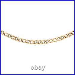 TJC 9ct Yellow Gold Curb Chain for Unisex Size 20 Inches with Spring Ring Clasp