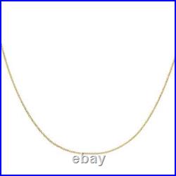 TJC 9ct Yellow Gold Diamond Cut Curb Chain with Clasp Wt 0.44 Gms