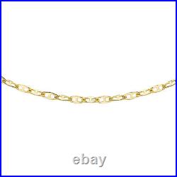 TJC 9ct Yellow Gold Flat Rambo Chain Size 18 Inches with Clasp Wt. 0.78 Gms
