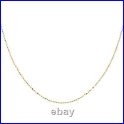 TJC 9ct Yellow Gold Flat Rambo Chain Size 18 Inches with Clasp Wt. 0.78 Gms