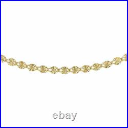 TJC 9ct Yellow Gold Link Chain Necklace for Womens Girlfriend Size 18 Inches