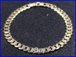 Thick Curb Chain Necklace Solid 9ct Gold Gents Heavy 375 305.4g Df42