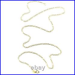 Thin Gold Figaro Chain 9ct Solid Links Ladies 1.5mm Wide 24 22 20 18 16