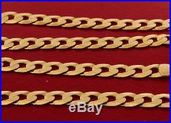 UK Hallmarked 9 ct Gold Curb Chain 20 30.5G RRP £1105 BXQ4