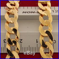 UK Hallmarked 9 ct Gold Curb Chain 20 30.5G RRP £1105 BXQ4