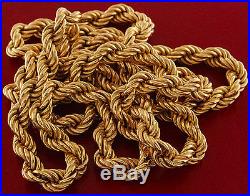 UK Hallmarked 9 ct Gold Italian Rope Chain 30.5 RRP £1155 BTZ7