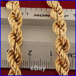 UK Hallmarked 9 ct Gold Italian Rope Chain 30.5 RRP £1155 BTZ7