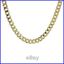 UK Hallmarked 9ct Gold Heavy Bevelled Edge Curb Chain 58g RRP £2215 (IJ2)