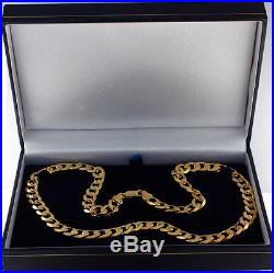 UK Hallmarked 9ct Gold Heavy Italian Curb Chain 20.5 48.1 G £1835 (BG13)