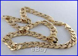 UK Hallmarked 9ct Gold Heavy Italian Curb Chain 20 RRP £1235 WZ6