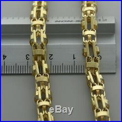 UK Hallmarked 9ct Gold Italian Cage Chain 26 7.5mm 34g RRP £1370(I12 26)