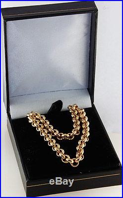 UK Hallmarked 9ct Gold Solid Belcher Chain 22.5 64.5 G RRP £2450 (BN18)