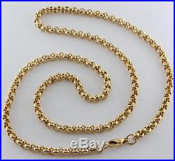 UK Hallmarked 9ct Gold Solid Belcher Chain 24 53.5 G RRP £1950 (XQ1)