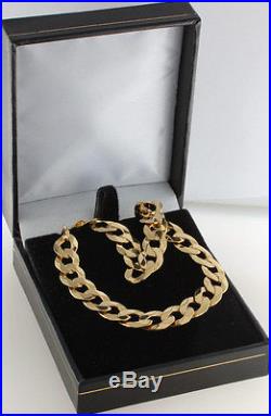 UK Hallmarked 9ct Gold Solid Heavy Italian Curb Chain 20 30.5G RRP £1105 XQ4