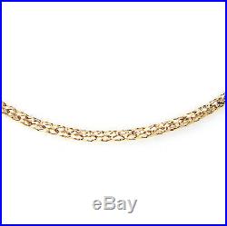 UK Hallmarked 9ct Gold Woven Braided Omega Chain Necklace Extendable 17 19