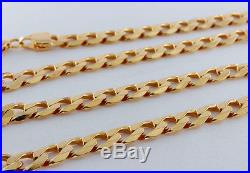 UK Hallmarked Classic 9ct Gold Heavy Curb Chain 54.3 G 23.5 RRP £2070 (AV9)
