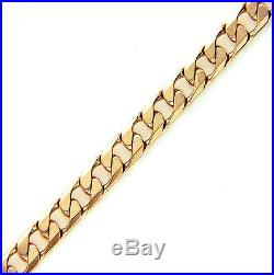 UK Hallmarked Heavy Solid 9ct Gold Mens Ladies Curb Link Chain Necklace 20.5