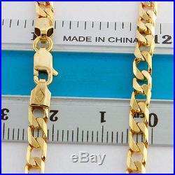 UK Hallmarked Solid 9ct Gold Classic Bevelled Curb Chain 18.5 RRP £470 ZU25
