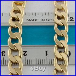UK Hallmarked Solid 9ct Gold Curb Chain 20 RRP £1365 WZ9