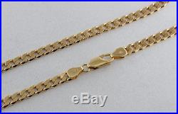 UK Hallmarked Solid 9ct Gold Curb Chain 21 RRP £925 WZ15