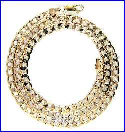 UK Hallmarked Solid 9ct Gold Mens Ladies Curb Link Chain Necklace 20