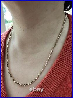 UNISEX HEAVY 9Ct Y Gold Belcher Chain Necklace 3mm London 1999, 12.37Gr, 51Cm
